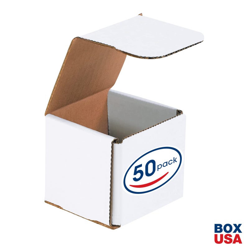 BOX USA BM422 4 ""L x 2 ""W x 2 ""H, White (Pack of 50) - Image 2